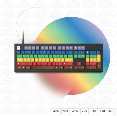 Keycaps azerty rainbow