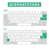 Keycaps AZERTY 75% couleurs unies