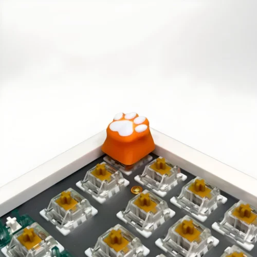 Keycaps orange patte de chat